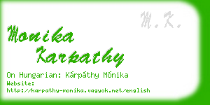 monika karpathy business card